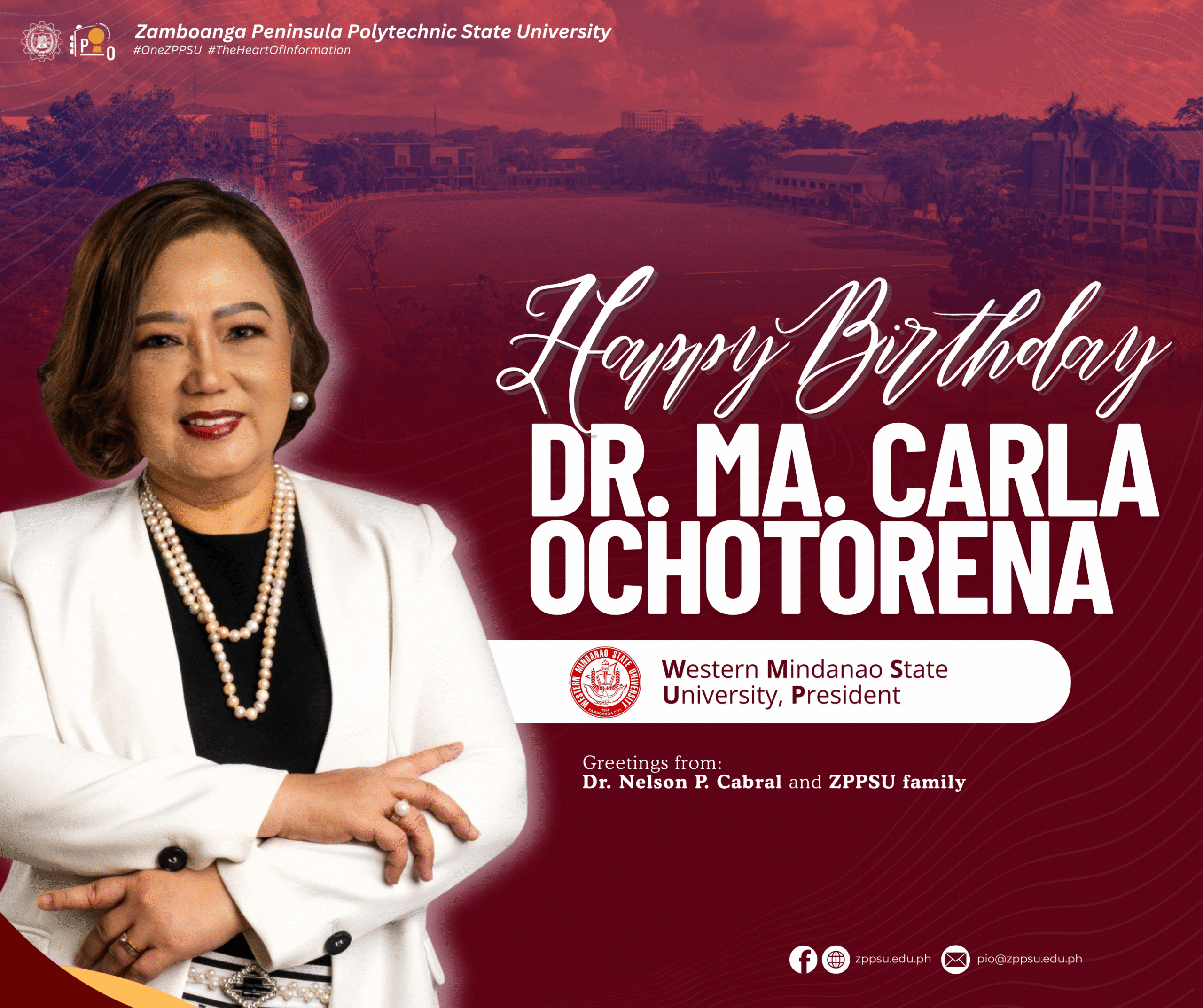 𝗛𝗮𝗽𝗽𝘆 𝗕𝗶𝗿𝘁𝗵𝗱𝗮𝘆 𝘁𝗼 𝘁𝗵𝗲 𝗲𝗺𝗽𝗼𝘄𝗲𝗿𝗲𝗱 𝗪𝗠𝗦𝗨 𝗣𝗿𝗲𝘀𝗶𝗱𝗲𝗻𝘁, 𝗗𝗿𝗮. 𝗠𝗮. 𝗖𝗮𝗿𝗹𝗮 𝗔. 𝗢𝗰𝗵𝗼𝘁𝗼𝗿𝗲𝗻𝗮!