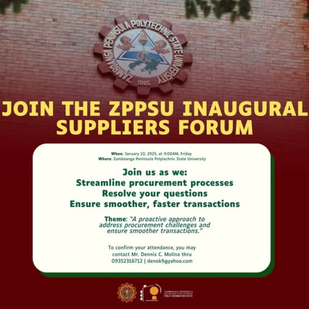 Join us at the ZPPSU Inaugural Suppliers Forum