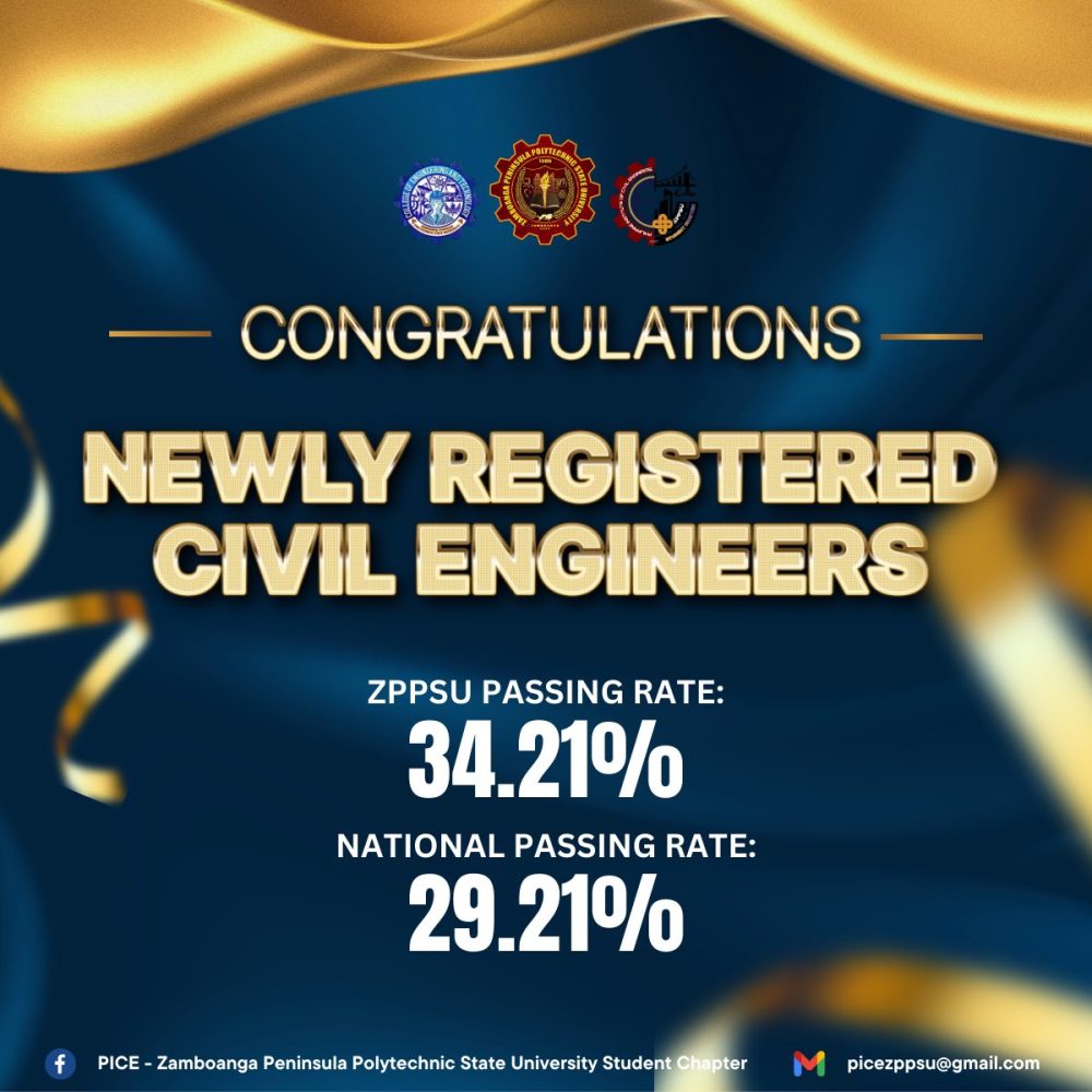 Congratulaitons to the New Registered Civil Engineers of Zamboanga Peninsula Polytechnic State University