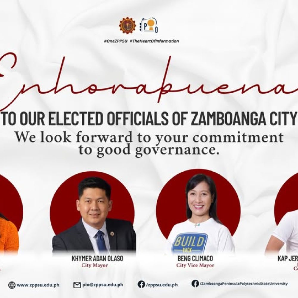 Congratulations to our new set of leaders of Zamboanga City!