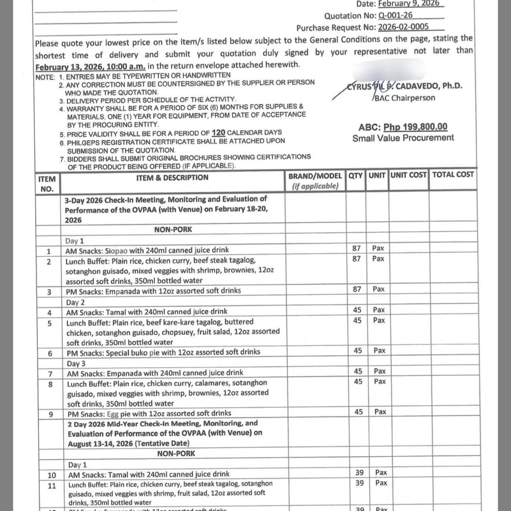 BIDS AND AWARDS COMMITTEE – GOODS AND SERVICES