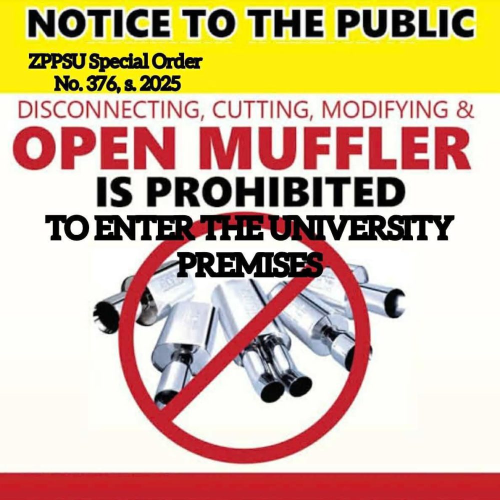 ZPPSU ADVISORY | OPEN MUFFLER IS PROHIBITED