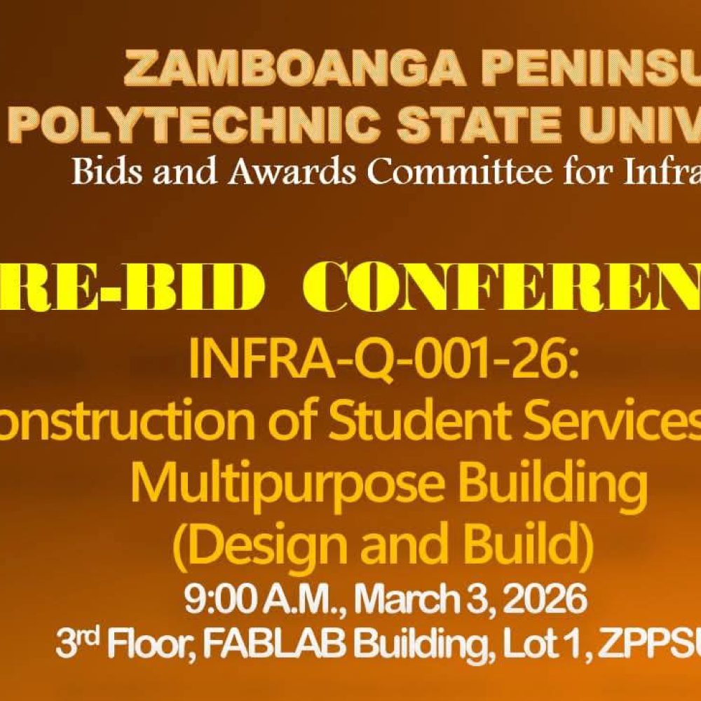 𝗔𝗡𝗡𝗢𝗨𝗡𝗖𝗘𝗠𝗘𝗡𝗧 | Pre-Bid Conference for INFRA-Q-001-2026